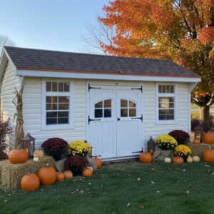 10x16 Vinyl Quaker Shed - Wunderbar Structures